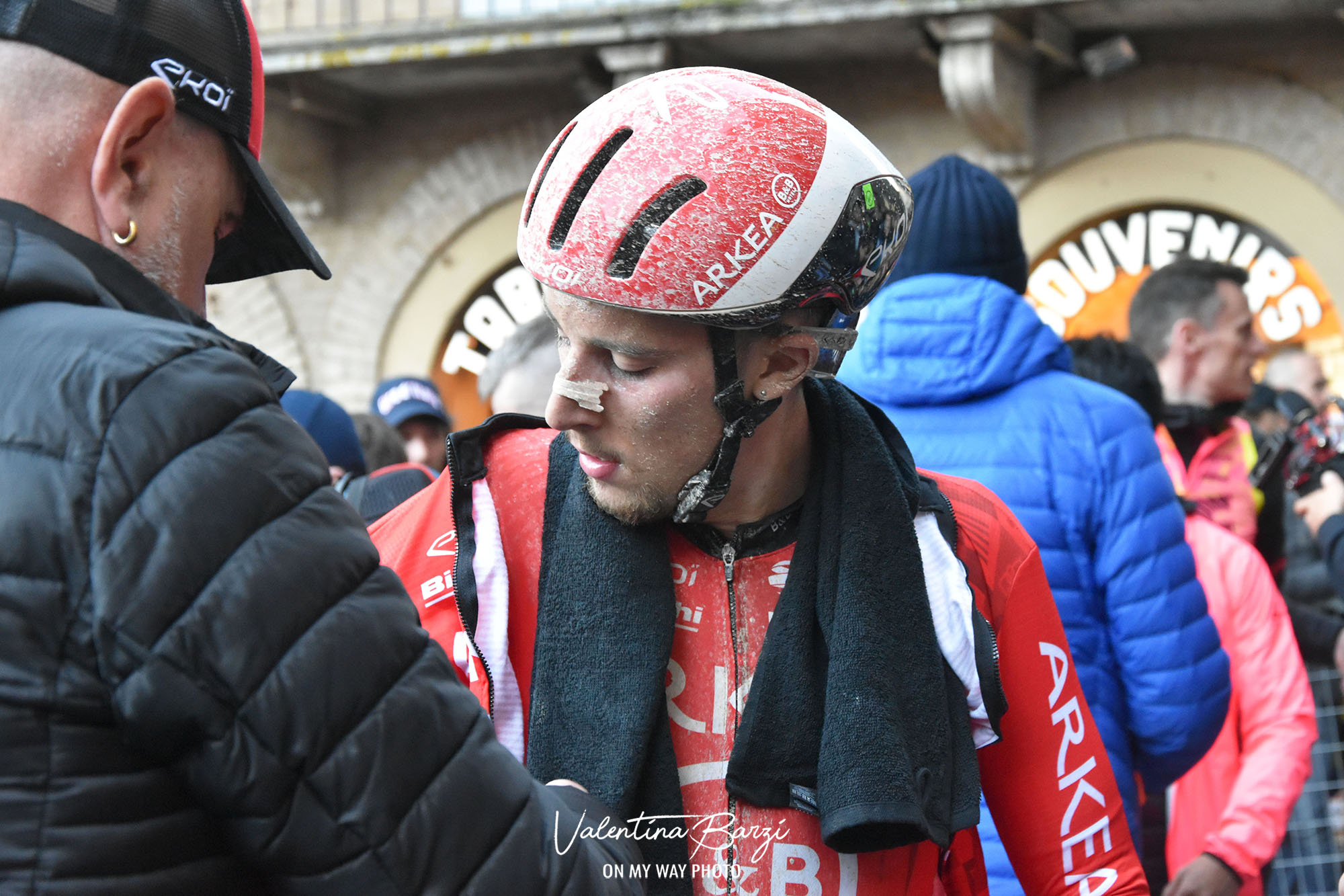Réaction de Kevin Vauquelin (Arkea B&B Hôtels) après la 3ème étape de Tirreno-Adriatico.