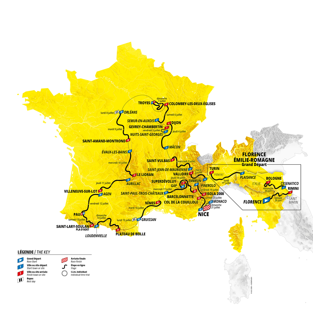 Le parcours et les étapes de l'édition 2024 du Tour de France