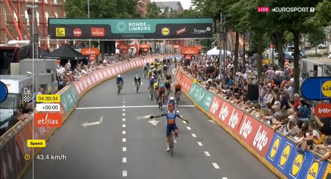 Classement de la Ronde van Limburg, remportée par Dylan Groenewegen