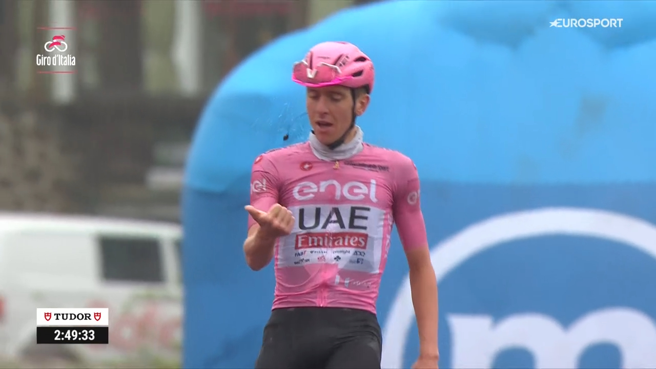 Classement de la 16ème étape du Giro, remportée par Tadej Pogacar