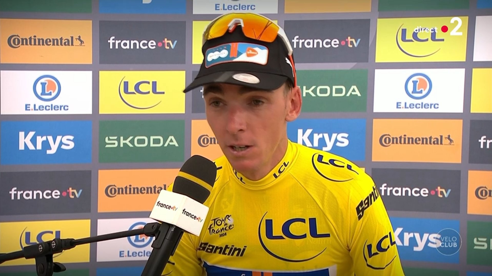 Réaction de Romain Bardet, maillot jaune après la 1ère étape du Tour de France