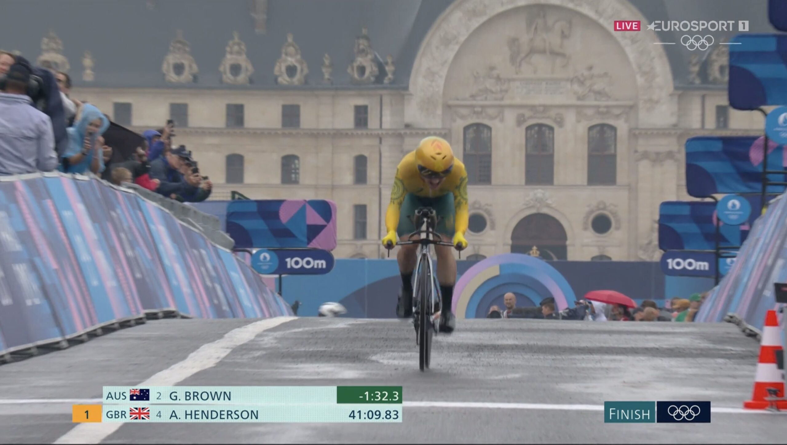 Grace Brown a été sacrée championne olympique du chrono à Paris.