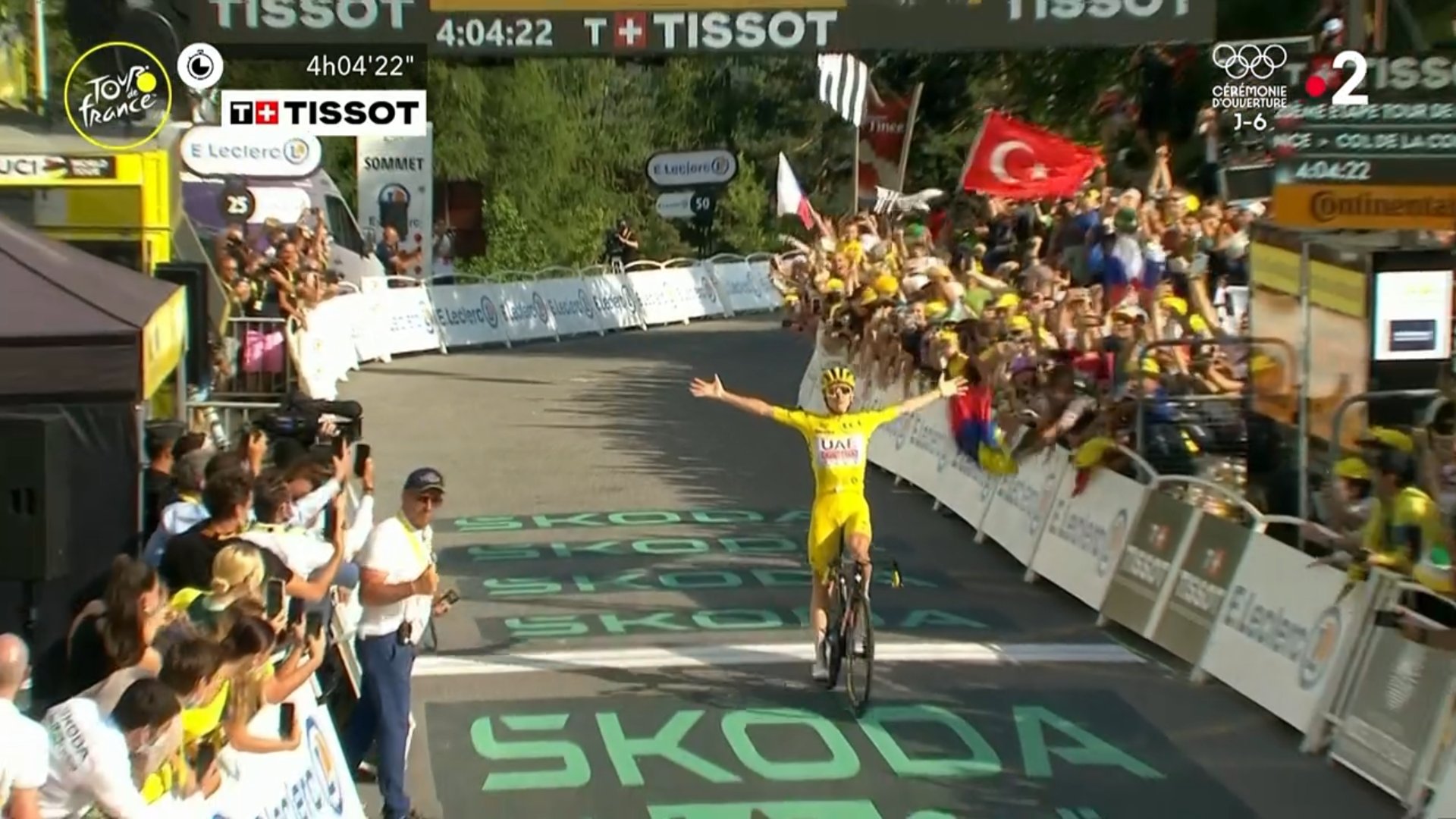 Tadej Pogacar a remporté la 20ème étape du Tour de France.