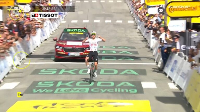 Tadej Pogacar remporte la 4ème étape du Tour de France