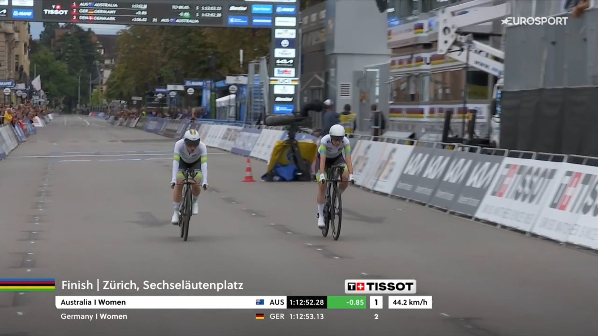 L'Australie a remporté le relais mixte des championnats du monde de cyclisme sur route.