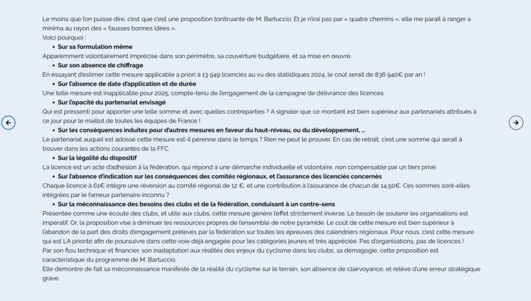 Michel Callot a réagit à la proposition de licence à 1 euro de Teodoro Bartuccio.