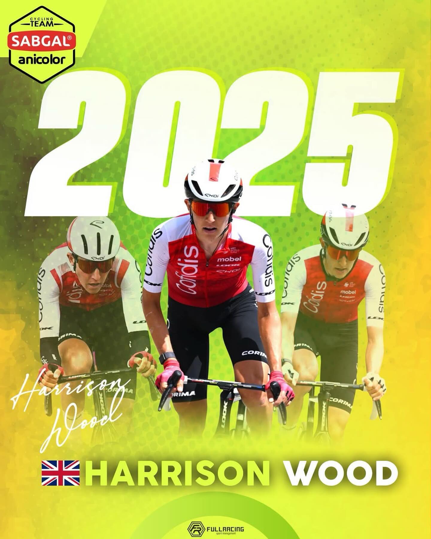 Harrison Wood évoluera en 2025 sous les couleurs de l'équipe Sabgal.