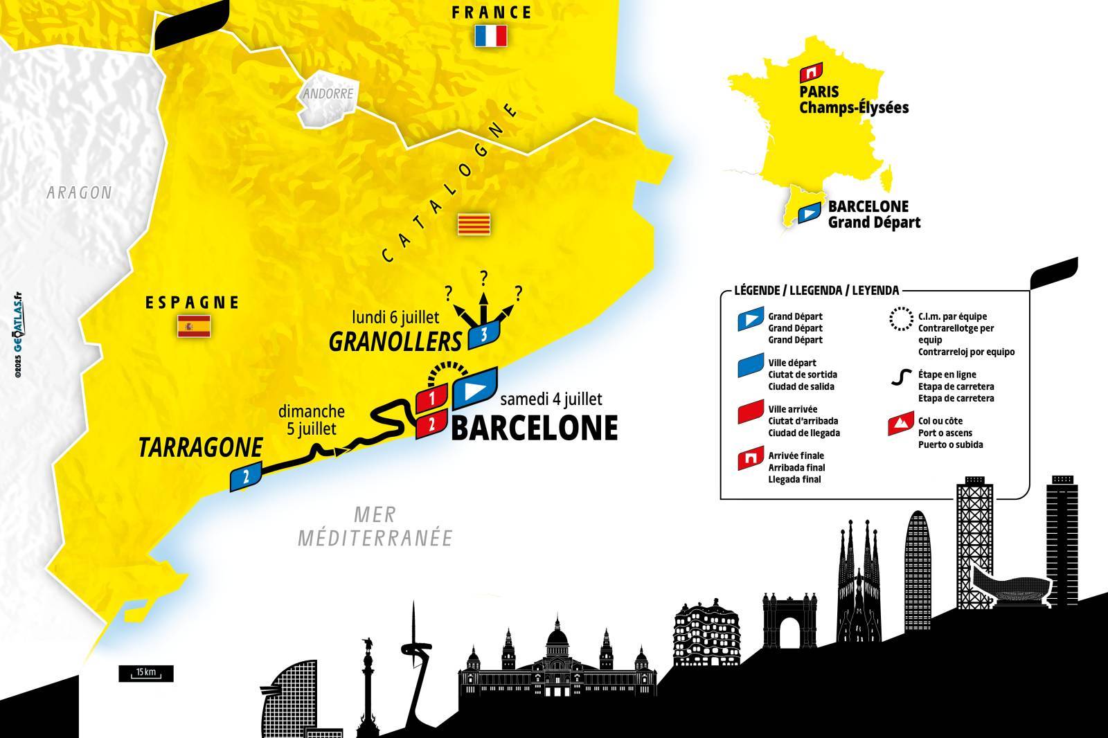 Barcelone va accueillir le Grand Départ du Tour de France en 2026